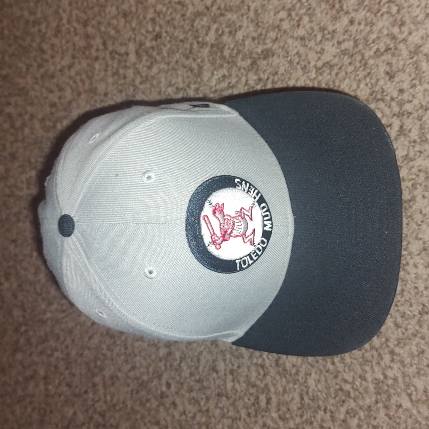 Toledo Mud Hens 47 Brand Strapback Hat Milb Minor League Baseball Cap Blue Gray